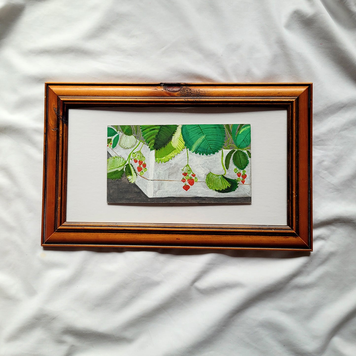 Garden Strawberries - Framed Original Artwork