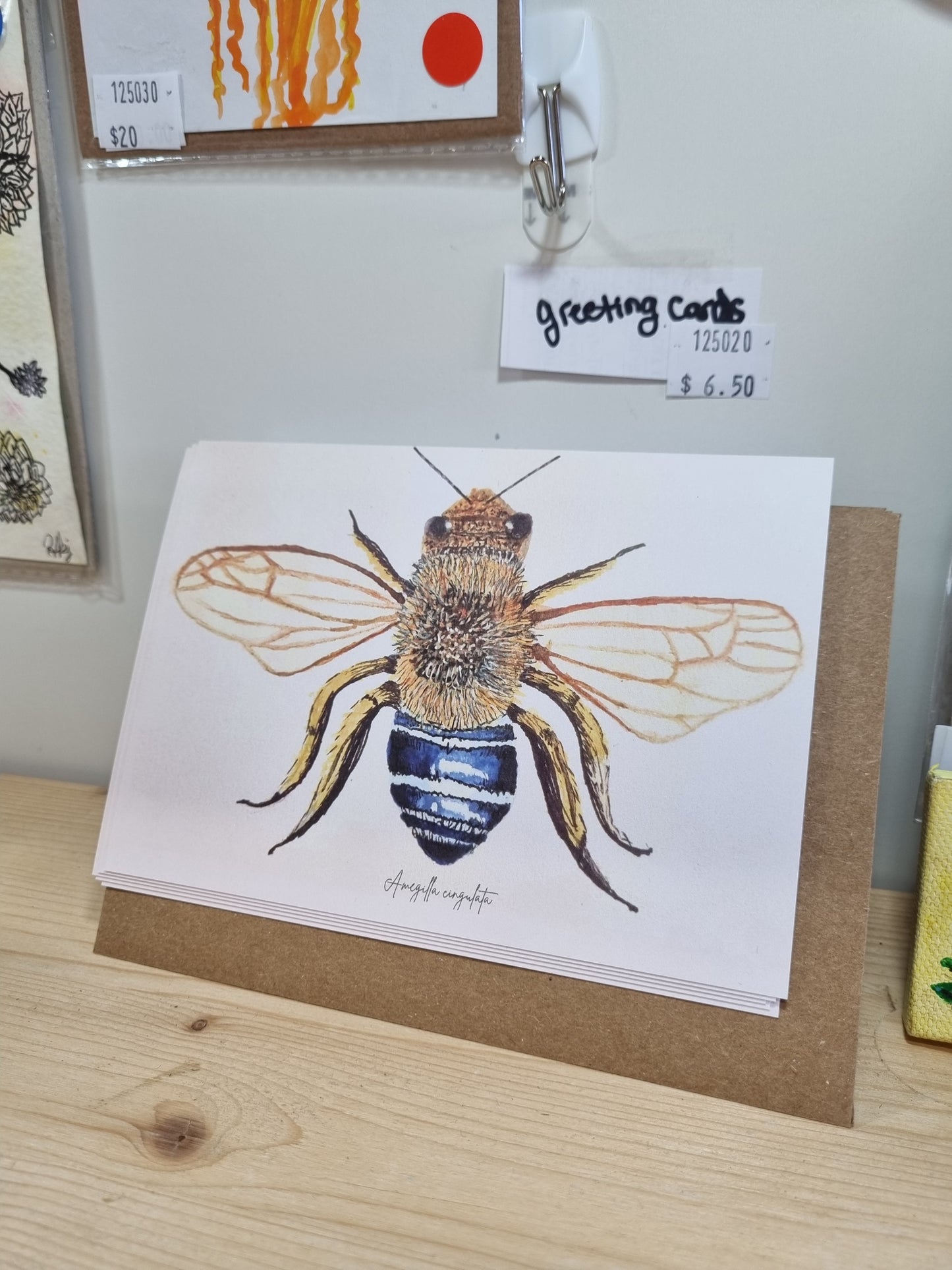 Blue Banded Bee - Greeting Card