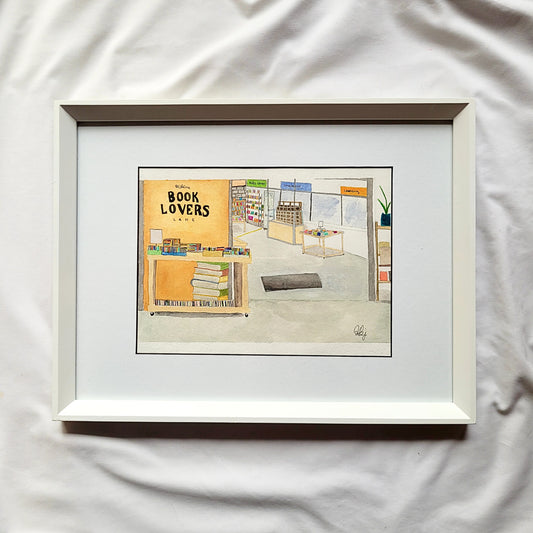 Book Lovers Lane - Framed Original Artwork
